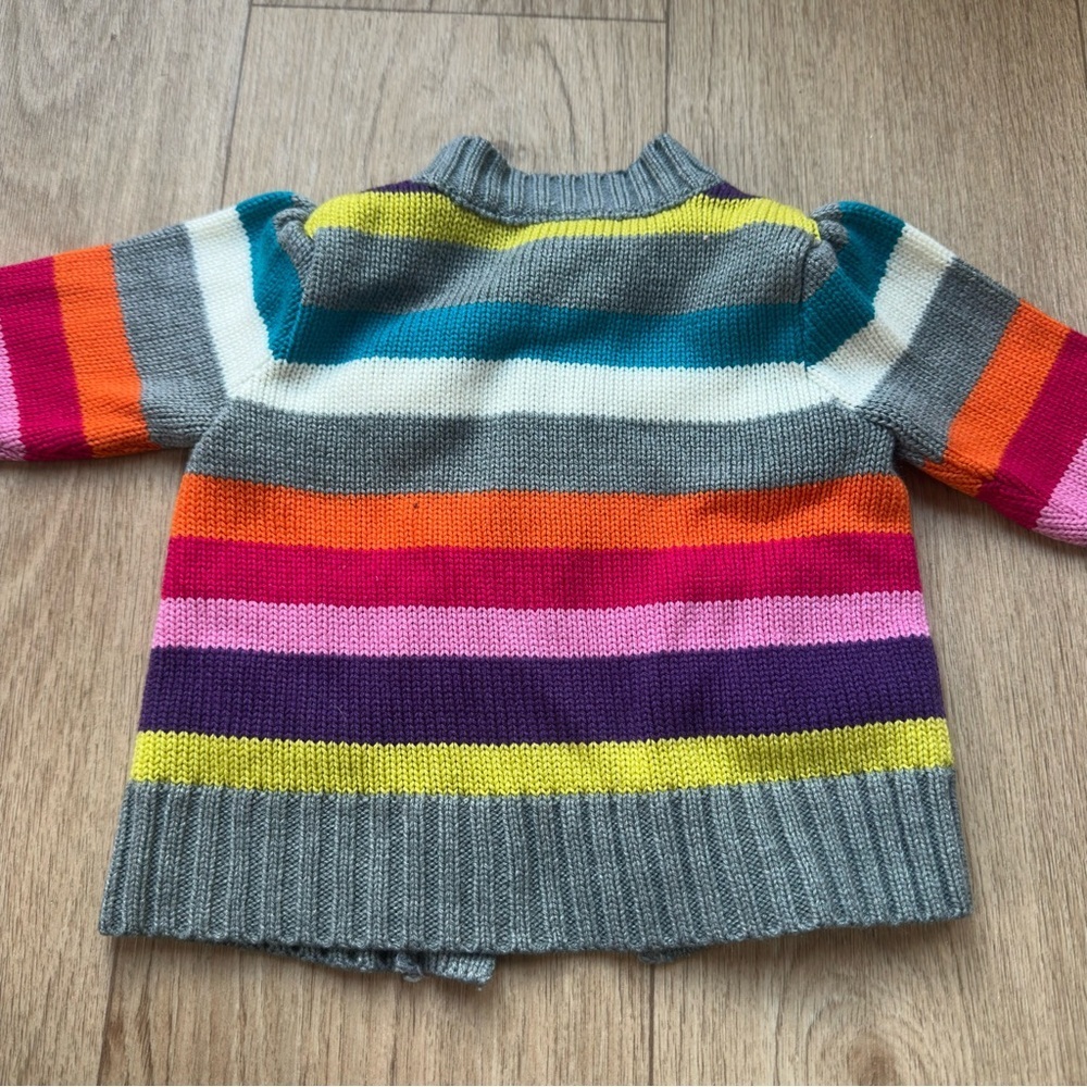 WonderKids Colorful Striped Cardigan Jacket, 18 Months - Picture 6 of 8
